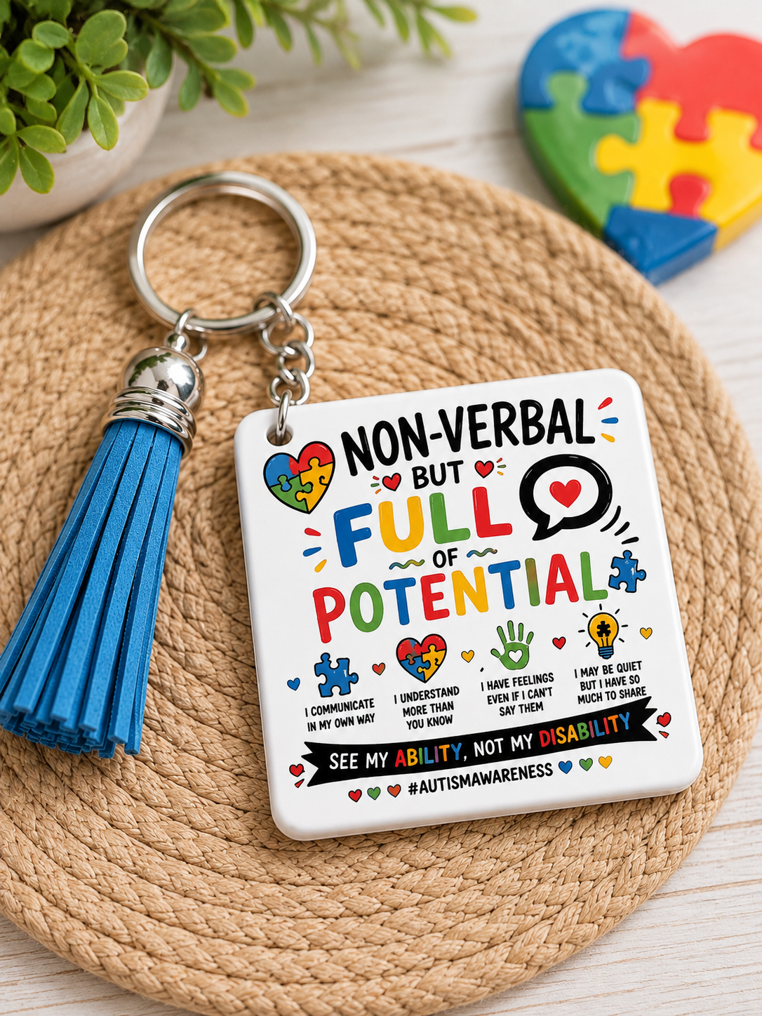 Autism Awareness Keychain | See the Ability Not the Disability Keychain | Autism Acceptance Gift