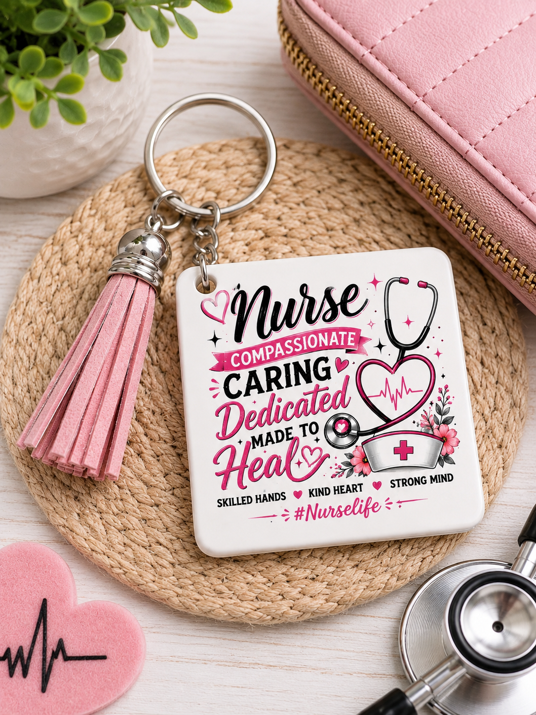 Nurse Keychain | Nurse Gift | RN Keychain | Nursing Graduation Gift | Nurse Appreciation Gift | Nursing Student Gift | Healthcare Worker Gift