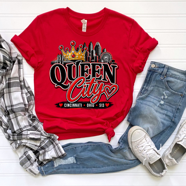 Queen City Cincinnati Cincinnati T-shirt | Cincinnati Ohio 513 Cincinnati T-shirt | Queen City Graphic Tee