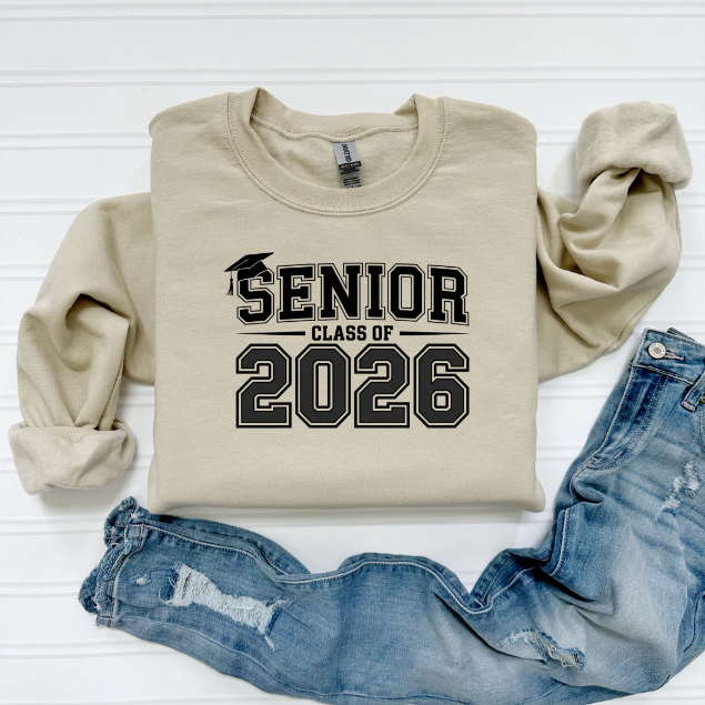 Class of 2026 Shirts & Sweatshirts, Senior 2026 T-Shirt, Graduation Outfit, Custom Senior Apparel, Senior Crewneck, Family Graduation Shirts