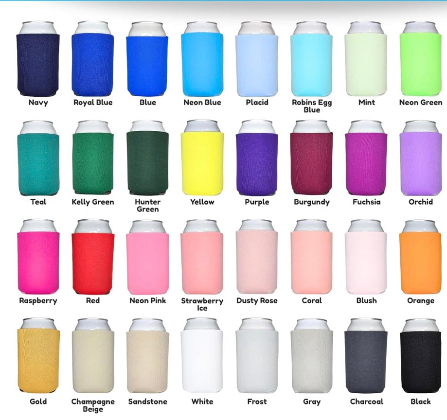 20-Pack Custom Can Koozies | Personalized Can Coolers with Your Logo | Bulk Party & Event Favors