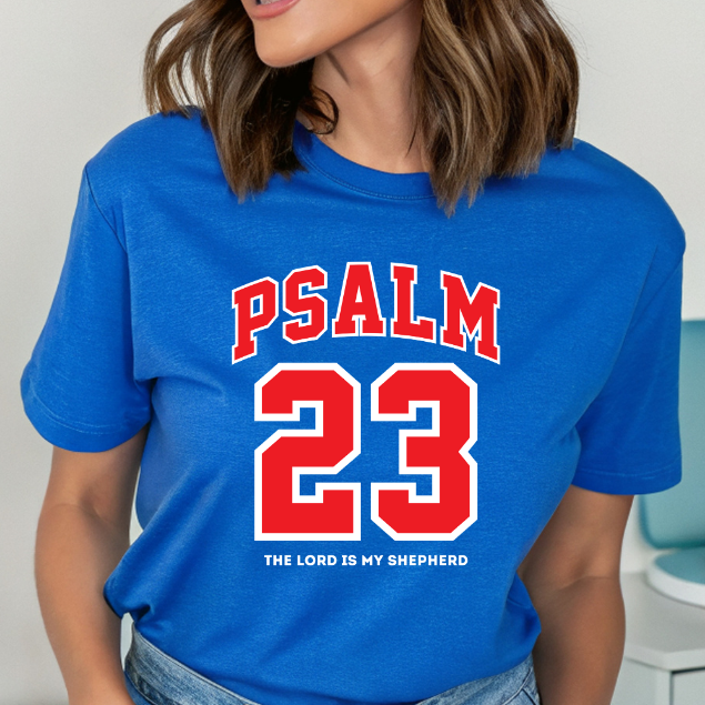 Psalm 23 Christian Graphic T-Shirt – “The Lord Is My Shepherd” Faith Shirt