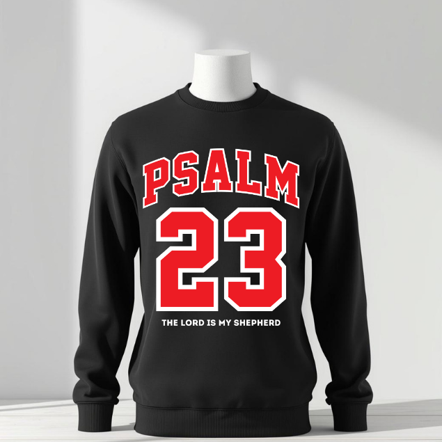 Psalm 23 Christian Graphic T-Shirt – “The Lord Is My Shepherd” Faith Shirt
