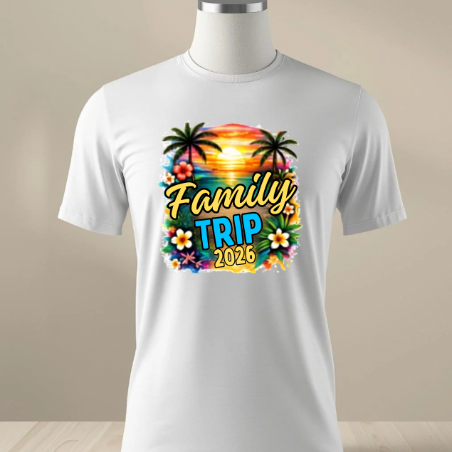 Family Trip 2026 Shirt, Matching Family Vacation Shirts, Custom Family Trip Tee, Summer Vacation Shirt, Beach Trip Shirts, Family Reunion Outfit