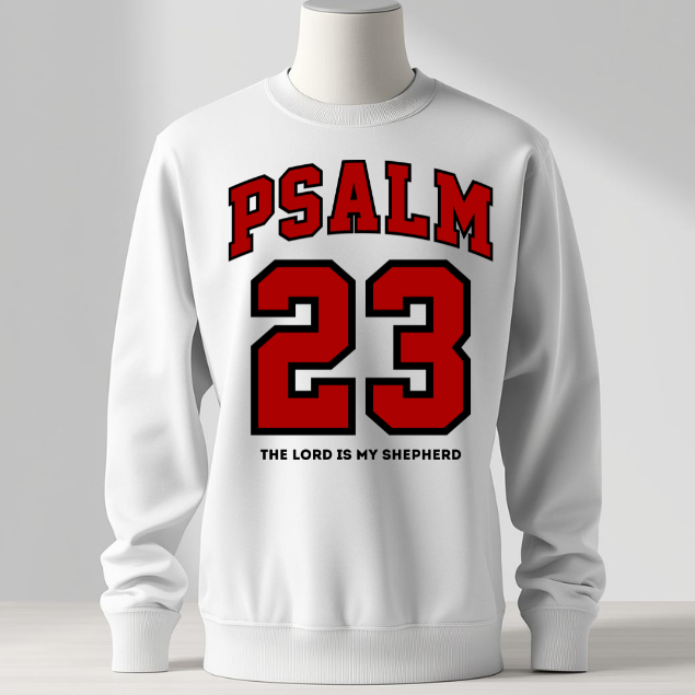 Psalm 23 Christian Graphic T-Shirt – “The Lord Is My Shepherd” Faith Shirt