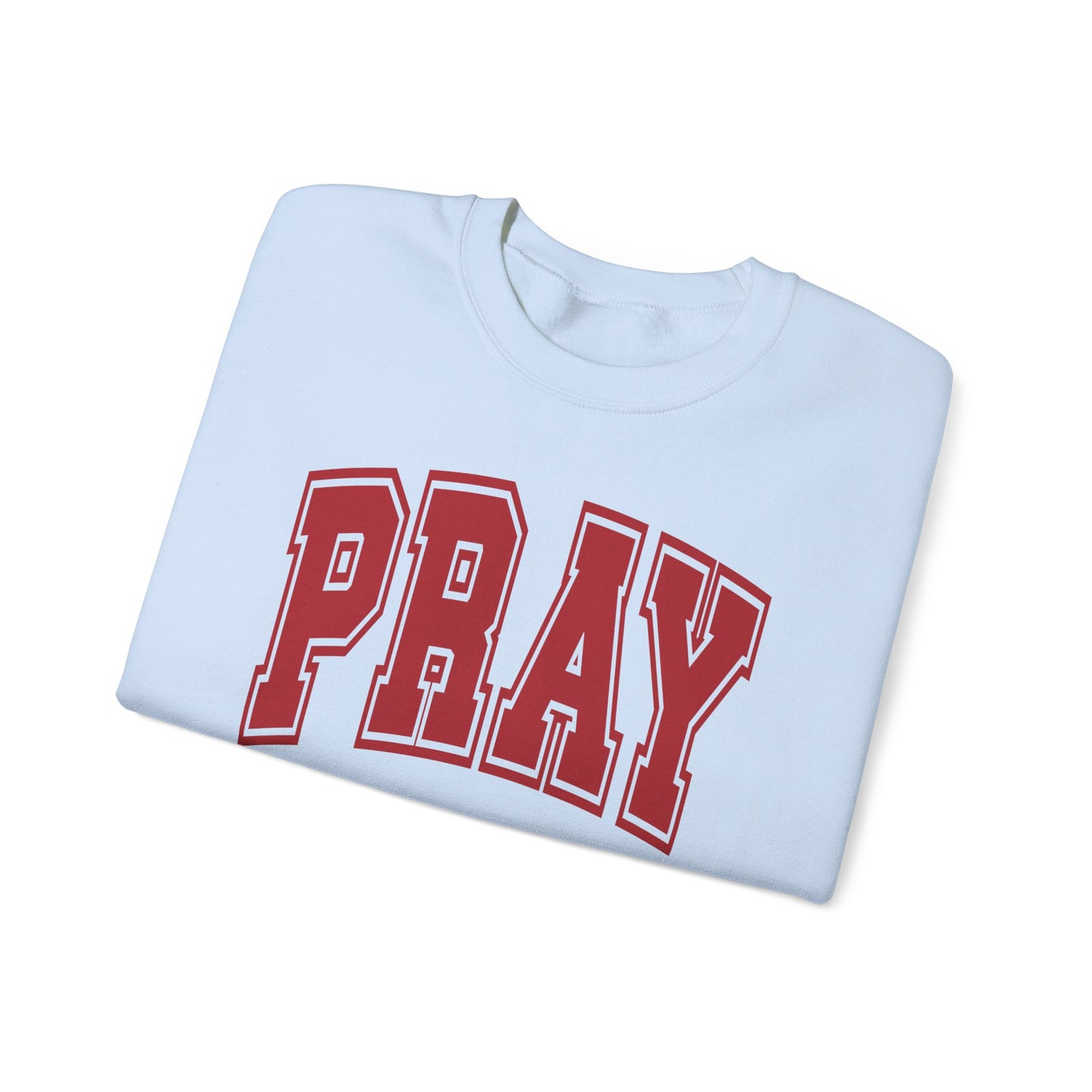 Pray Heavy Blend Crewneck Sweatshirt, Faith Apparel, Inspirational Gift, Unisex Cozy Top, Church Outfit, Colossians 4:2