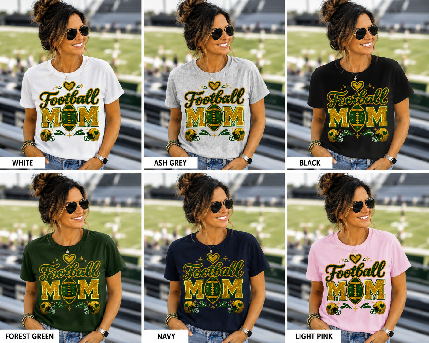 Football Mom Shirt | Glitter Football Mom Tee | Sports Mom T-Shirt | Game Day Shirt | Football Season Graphic Tee | Mom Life Shirt