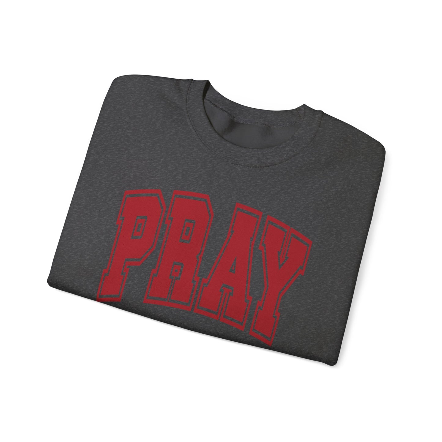 Pray Heavy Blend Crewneck Sweatshirt, Faith Apparel, Inspirational Gift, Unisex Cozy Top, Church Outfit, Colossians 4:2
