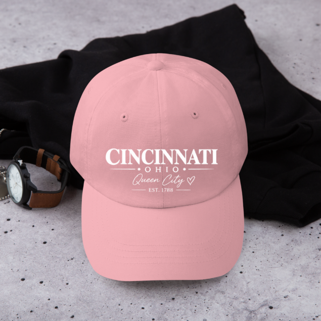 Cincinnati Ohio Queen City Hat | Black Cincinnati Baseball Cap