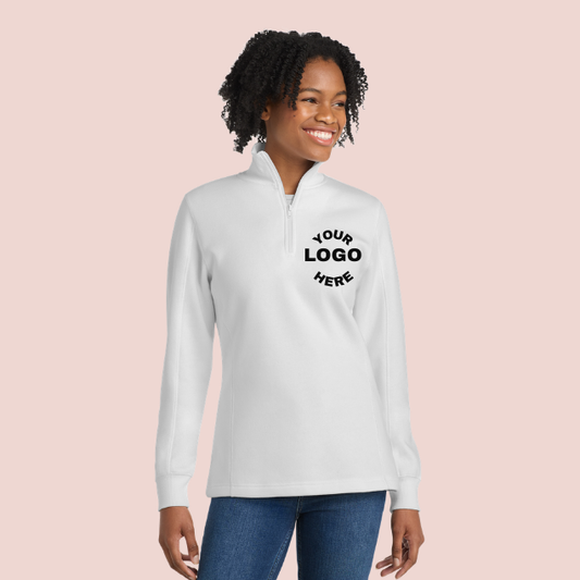 Custom Women’s 1/4-Zip Sweatshirt – Branded Team Pullover