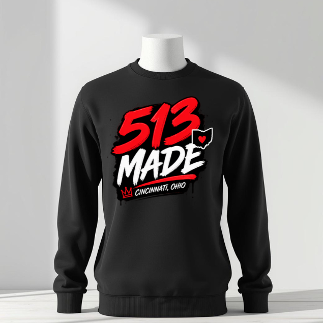 513 Made Cincinnati Ohio Sweatshirt | Cincinnati Crewneck