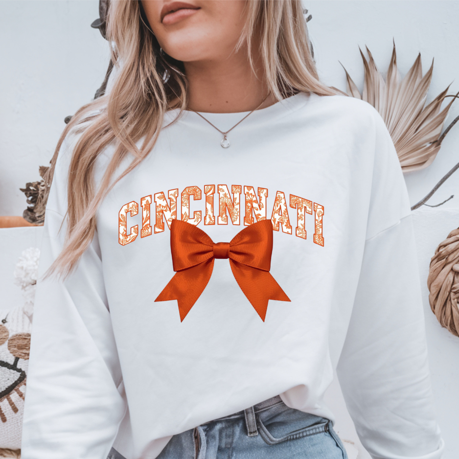 Vintage Cincinnati Bow Crewneck Sweatshirt