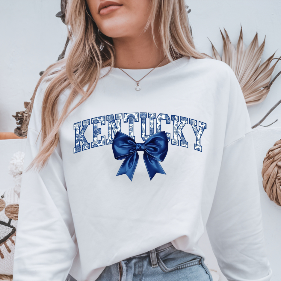 Kentucky Spirit Sweatshirt — Blue Bow State Pride Crewneck
