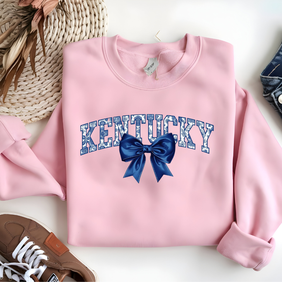 Kentucky Spirit Sweatshirt — Blue Bow State Pride Crewneck