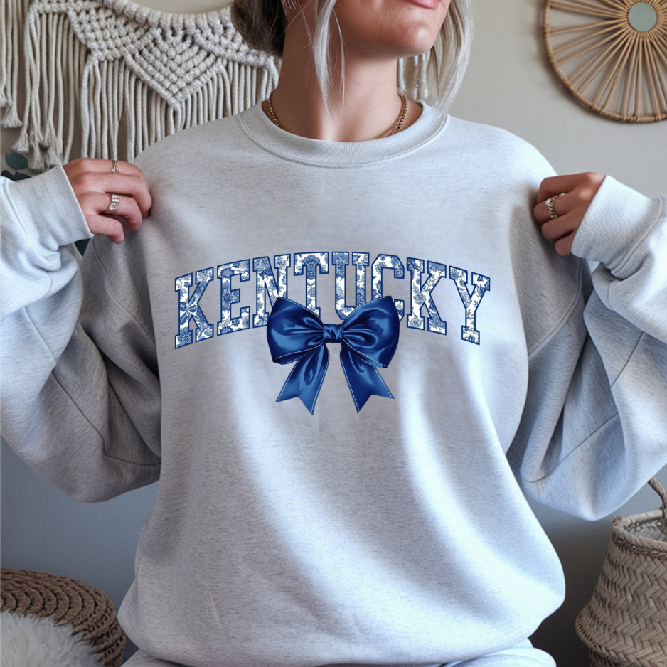 Kentucky Spirit Sweatshirt — Blue Bow State Pride Crewneck