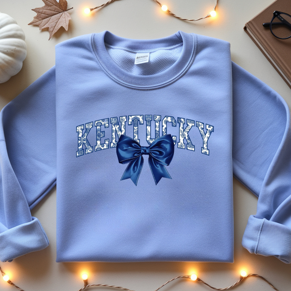 Kentucky Spirit Sweatshirt — Blue Bow State Pride Crewneck