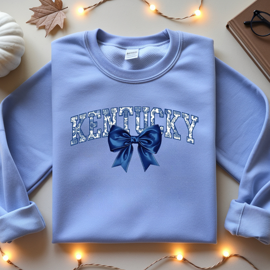 Kentucky Spirit Sweatshirt — Blue Bow State Pride Crewneck