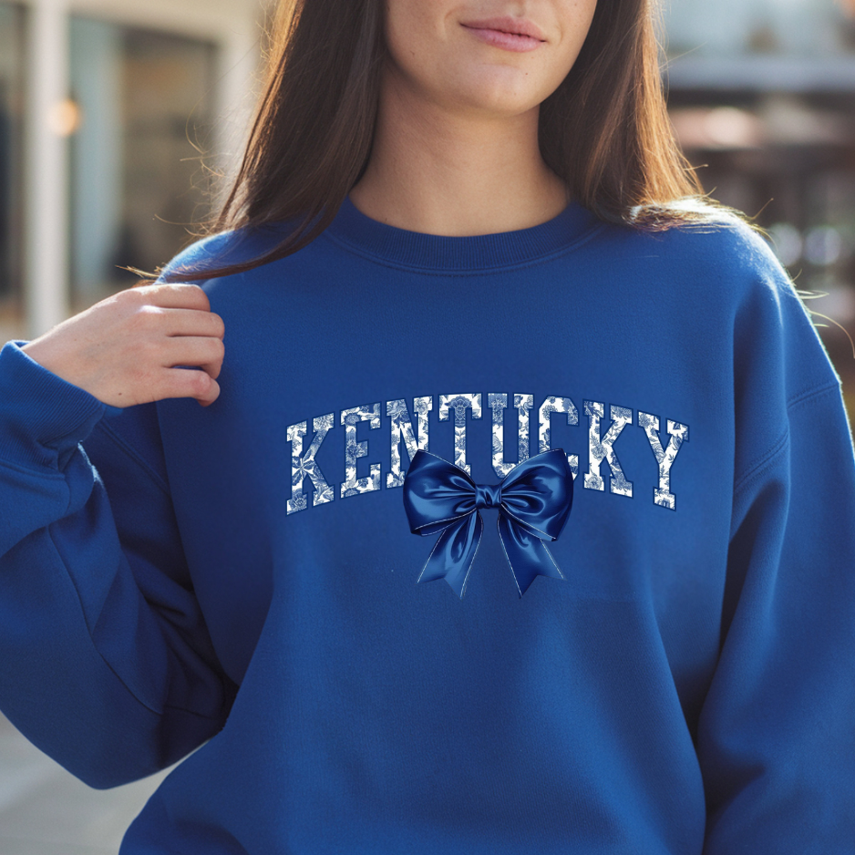 Kentucky Spirit Sweatshirt — Blue Bow State Pride Crewneck