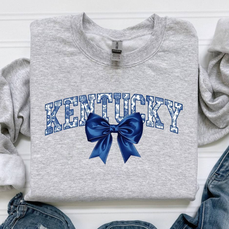 Kentucky Spirit Sweatshirt — Blue Bow State Pride Crewneck