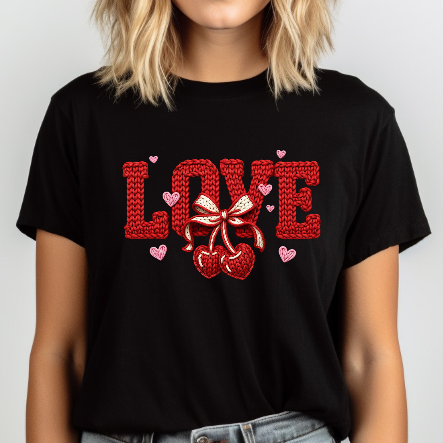 Love Cherry Tee — Retro Heart & Cherries Valentine T-Shirt