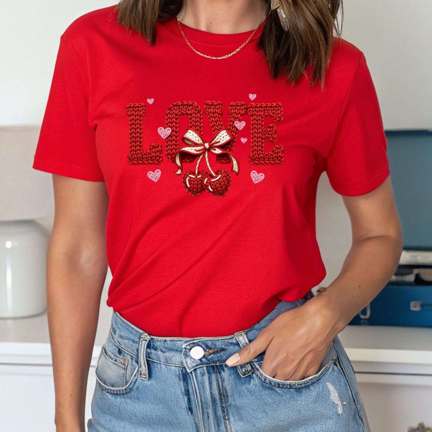 Love Cherry Tee — Retro Heart & Cherries Valentine T-Shirt