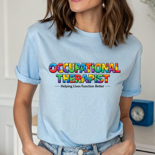 Occupational Therapist Shirt Autism Puzzle OT T Shirt Therapy Awareness Tee Gift for Occupational Therapy