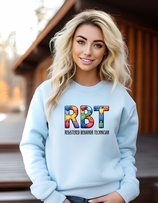 RBT Registered Behavior Technician Sweatshirt, Unisex Crewneck, Gift for Behavioral Analysts, Autism Awareness Apparel, Cozy Workwear