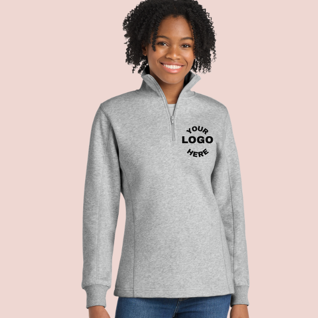 Custom Women’s 1/4-Zip Sweatshirt – Branded Team Pullover