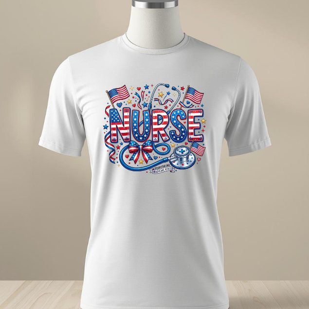 Patriotic Nurse Sweatshirt | USA Nurse Crewneck | Fourth of July Nurse Gift | American Flag Medical Sweatshirt