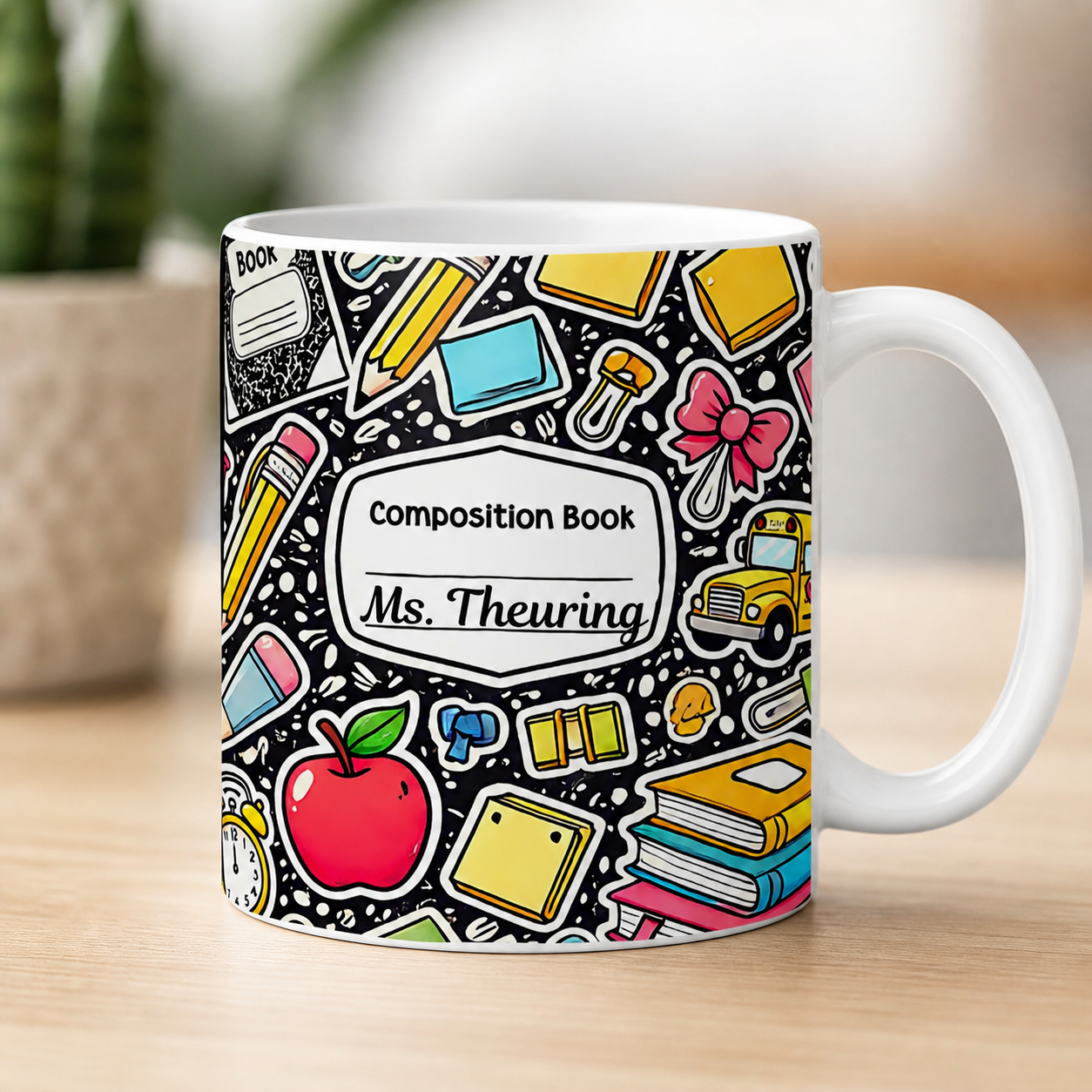 Personalized Teacher Gift Set | Custom Name Mug, Coaster & 20oz Skinny Tumbler | Teacher Appreciation Gift | Back to School Gift for Teacher