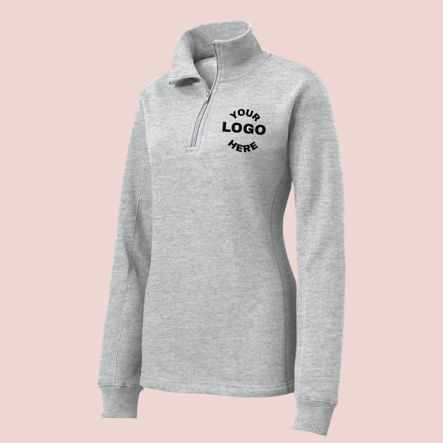Custom Women’s 1/4-Zip Sweatshirt – Branded Team Pullover