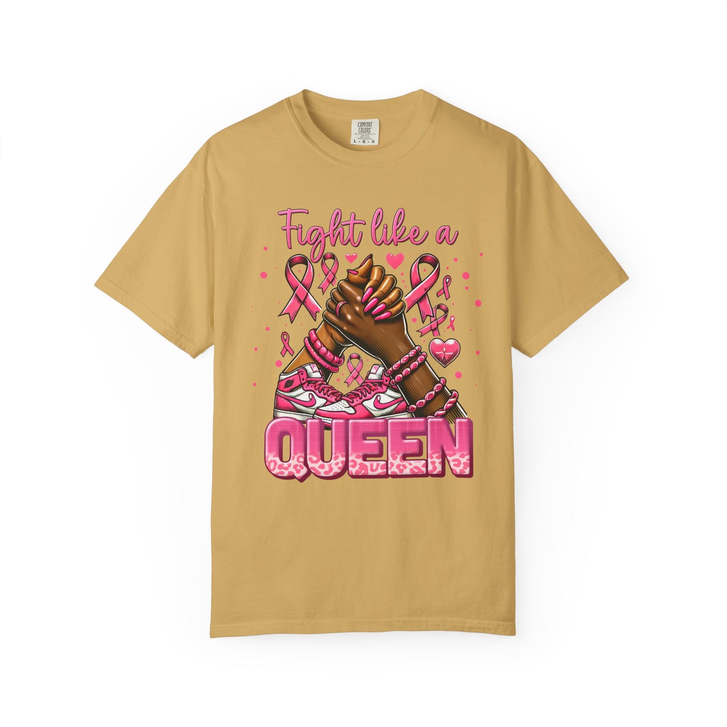 Empowering Unisex T-Shirt - Fight Like a Queen, Breast Cancer Awareness Tee, Supportive Gift for Survivors, Motivational Shirt,