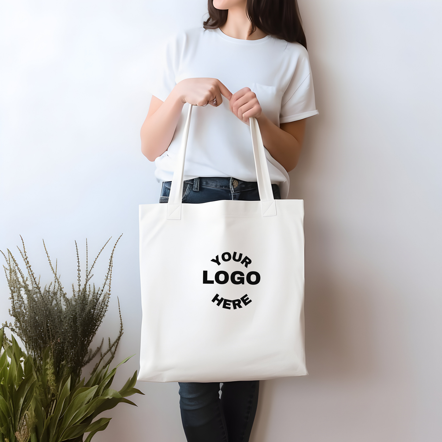 Custom Cotton Canvas Tote | Full-Color DTF Logo Printing