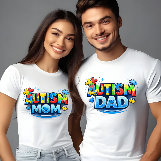 Puzzle Piece Awareness Tee, Autism Dad Shirt, Neurodiversity Support Apparel