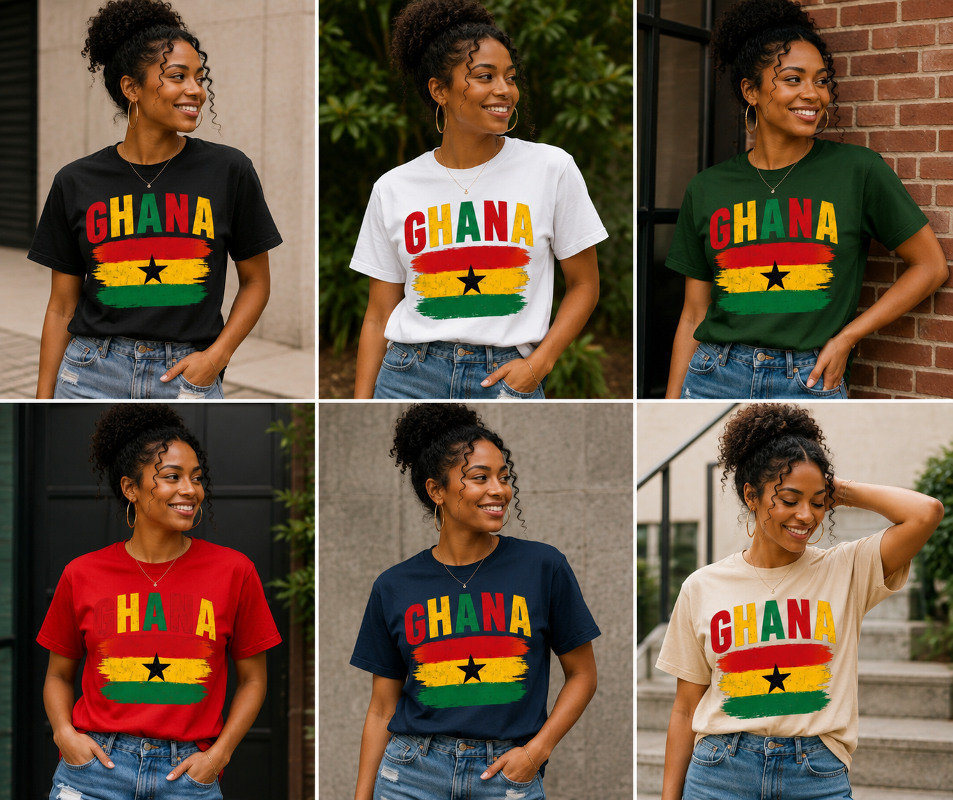 Ghana Flag Vintage T-Shirt | Ghana Pride Graphic Tee | African Heritage Shirt | Ghana Independence Shirt | Unisex Ghana Flag Tee