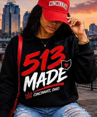 513 Made Cincinnati Ohio Sweatshirt | Cincinnati Crewneck