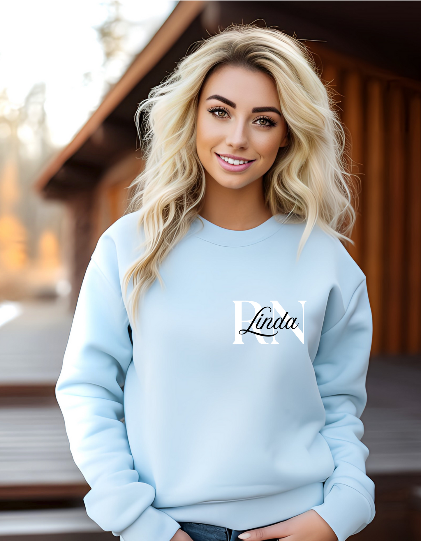 Personalized RN Nurse Sweatshirt | Custom Name Nurse Crewneck | LPN Nurse Sweatshirt | Registered Nurse Gift