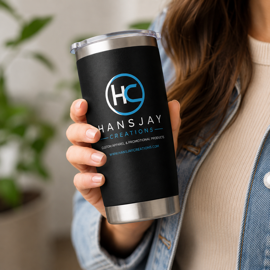 Custom Stainless Steel Insulated Tumblers – Set of 6 | Full-Color Logo Drinkware for Businesses & Events