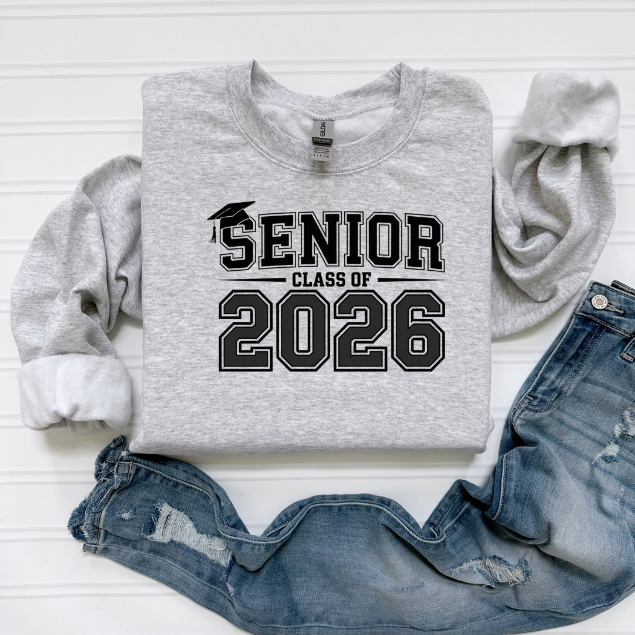Class of 2026 Shirts & Sweatshirts, Senior 2026 T-Shirt, Graduation Outfit, Custom Senior Apparel, Senior Crewneck, Family Graduation Shirts