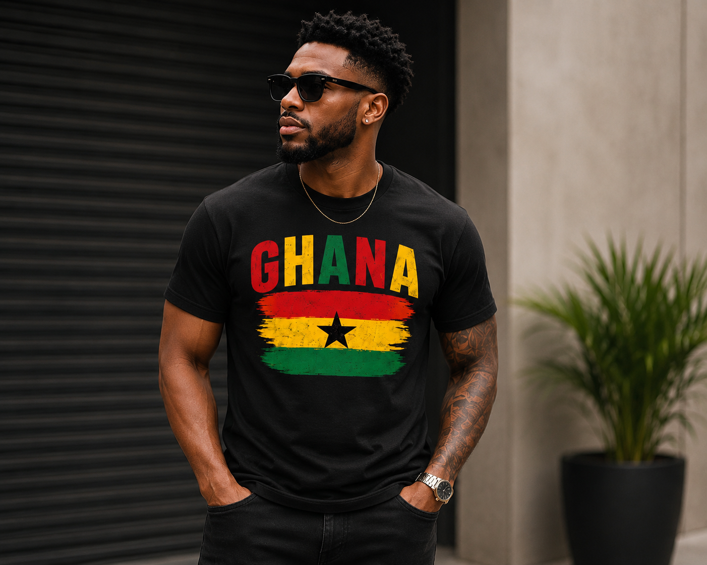 Ghana Flag Vintage T-Shirt | Ghana Pride Graphic Tee | African Heritage Shirt | Ghana Independence Shirt | Unisex Ghana Flag Tee