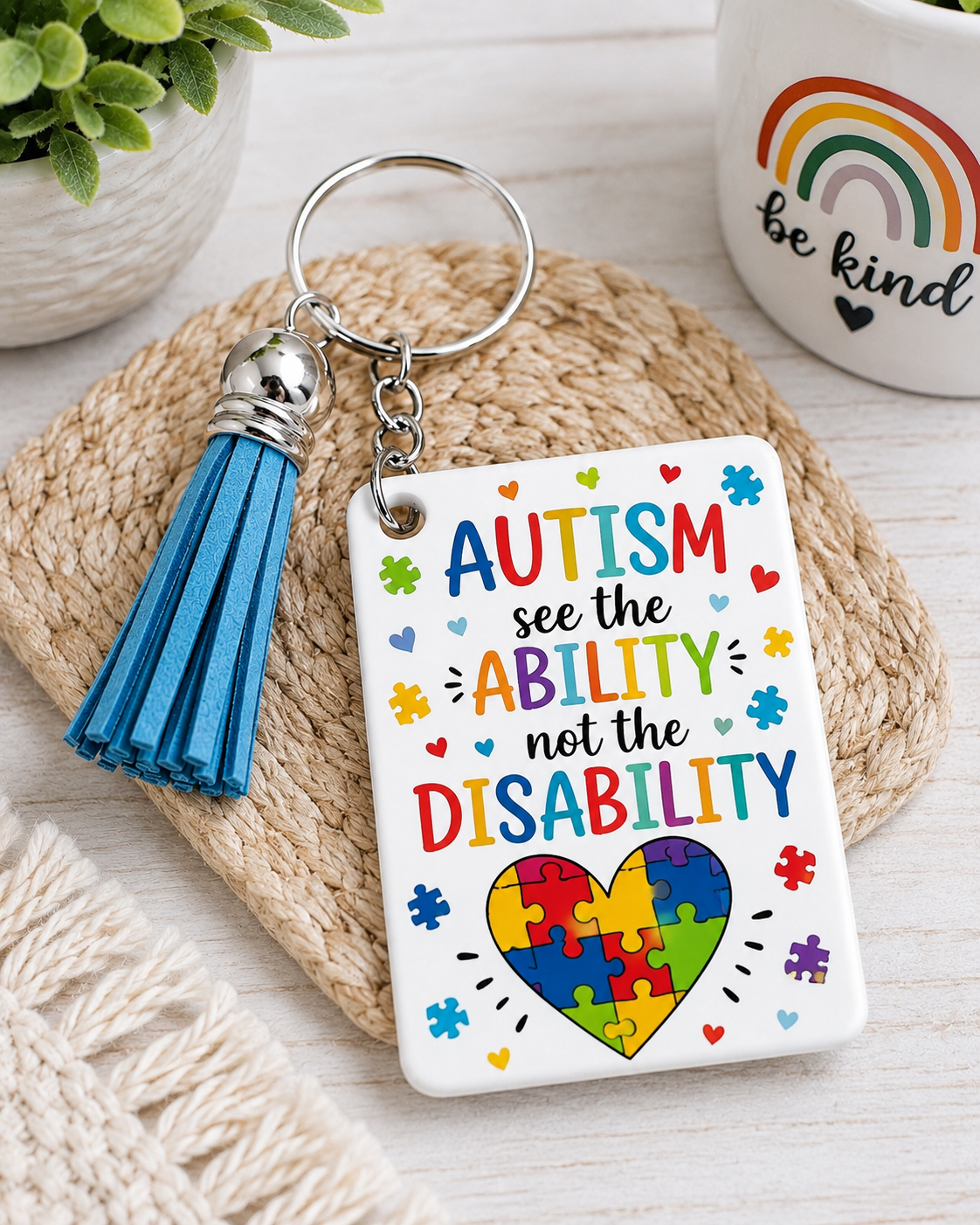 Autism Awareness Keychain | See the Ability Not the Disability Keychain | Autism Acceptance Gift