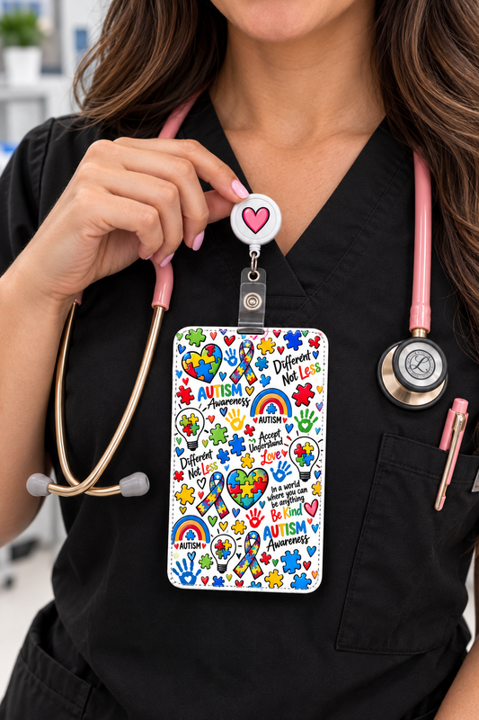Badge Holder with Retractable Badge Reel | Personalized ID Badge Holder for Nurses, Teachers & Healthcare Professionals