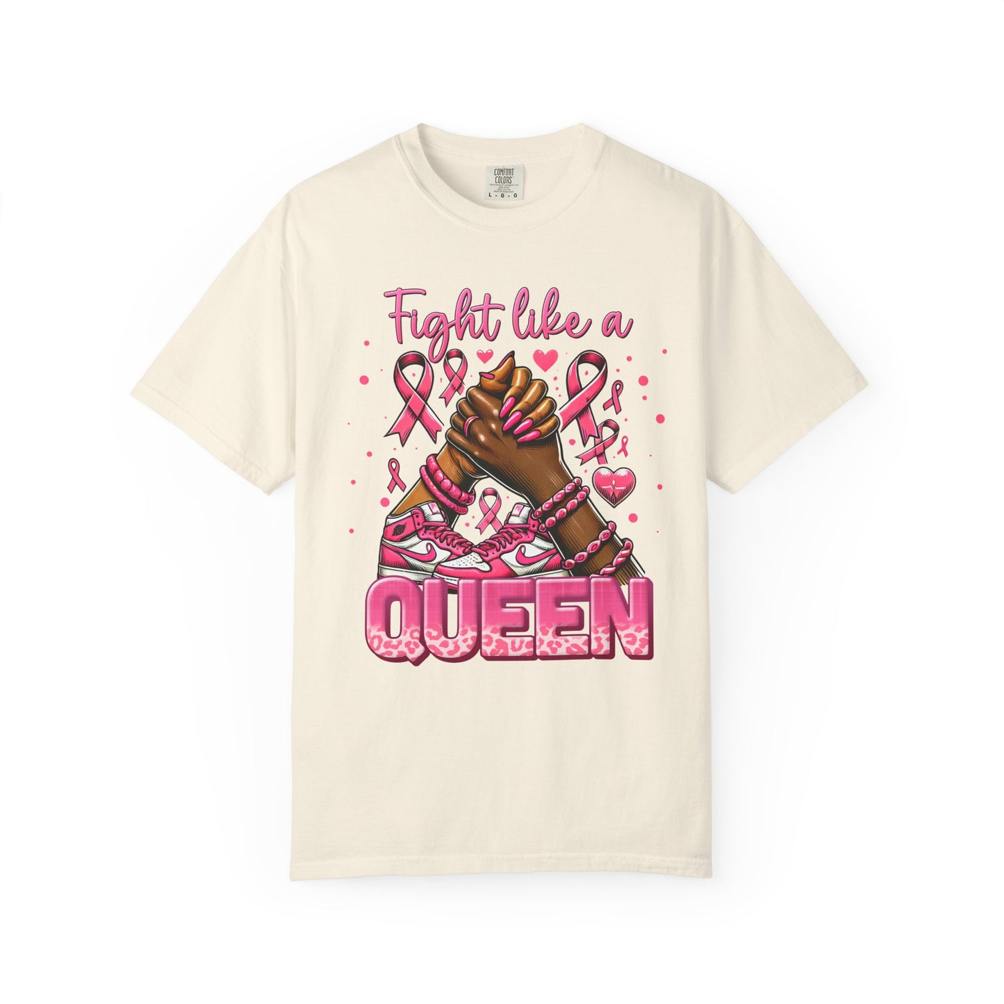 Empowering Unisex T-Shirt - Fight Like a Queen, Breast Cancer Awareness Tee, Supportive Gift for Survivors, Motivational Shirt,