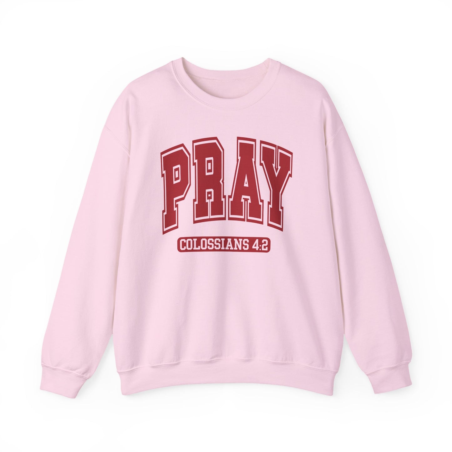 Pray Heavy Blend Crewneck Sweatshirt, Faith Apparel, Inspirational Gift, Unisex Cozy Top, Church Outfit, Colossians 4:2