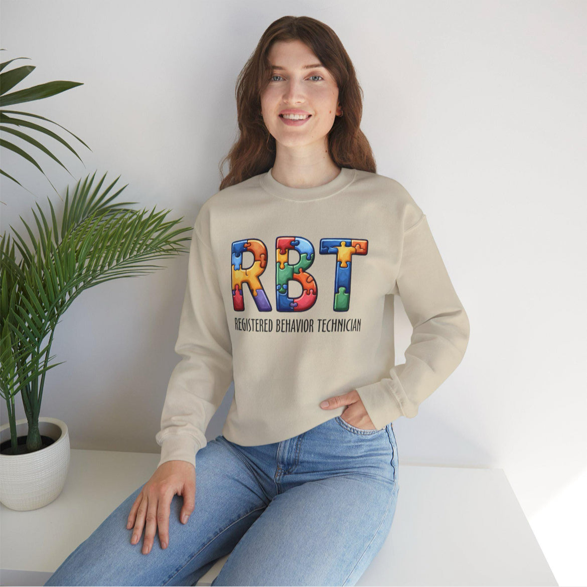 RBT Registered Behavior Technician Sweatshirt, Unisex Crewneck, Gift for Behavioral Analysts, Autism Awareness Apparel, Cozy Workwear
