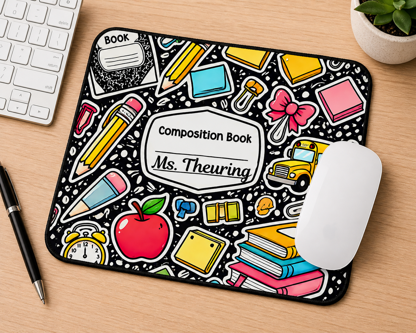 Personalized Teacher Gift Set | Custom Name Mug, Coaster & 20oz Skinny Tumbler | Teacher Appreciation Gift | Back to School Gift for Teacher