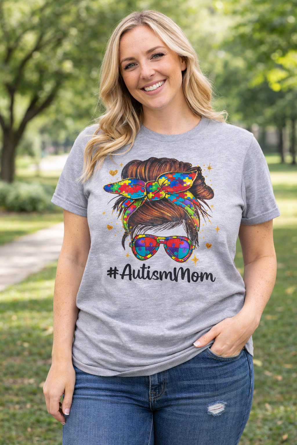 Mama Tee, Autism Awareness T-Shirt, Support Mom Shirt, Colorful Mama Graphic Tee