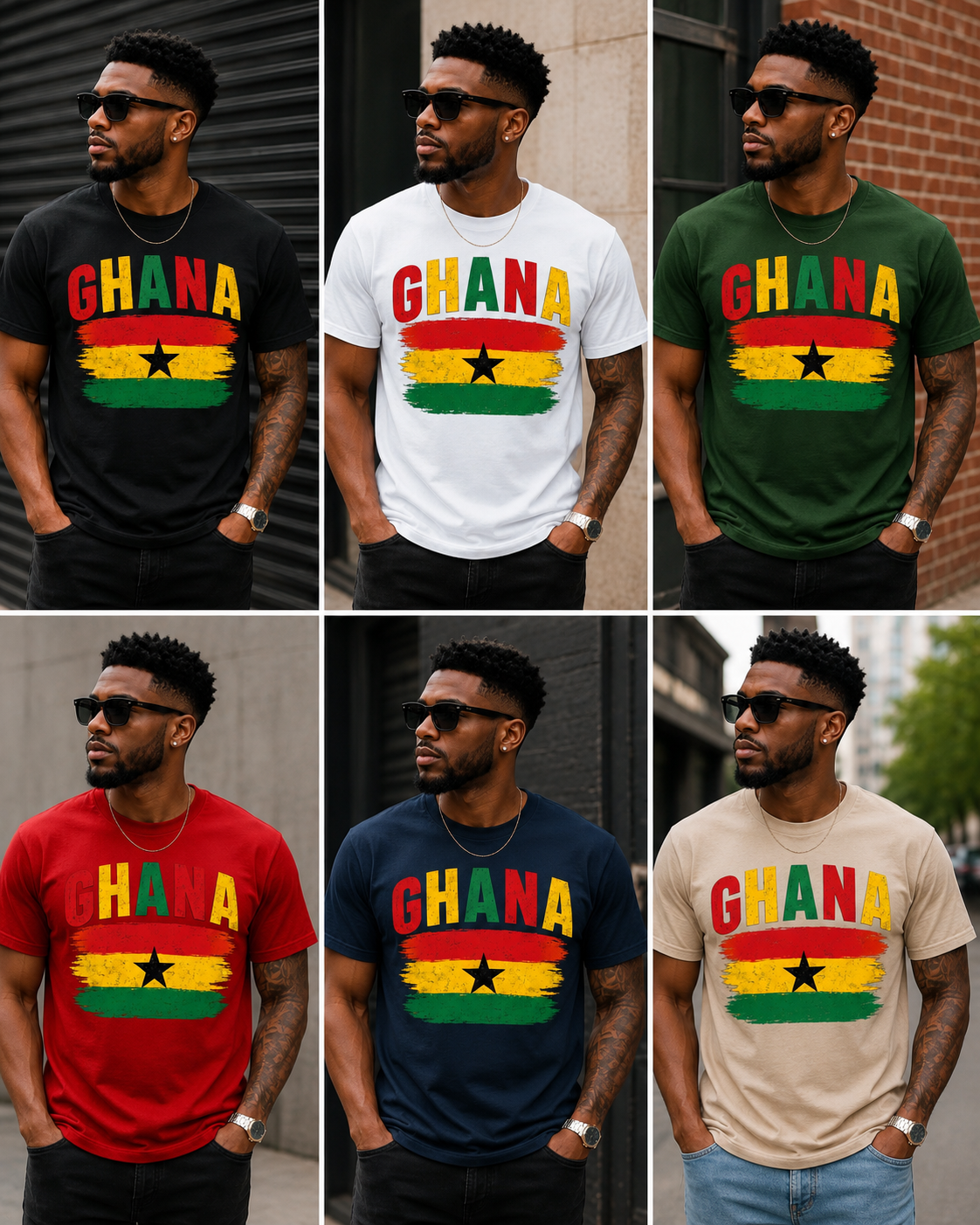 Ghana Flag Vintage T-Shirt | Ghana Pride Graphic Tee | African Heritage Shirt | Ghana Independence Shirt | Unisex Ghana Flag Tee