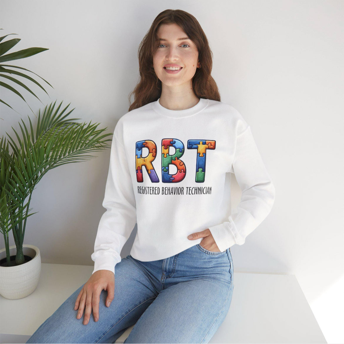 RBT Registered Behavior Technician Sweatshirt, Unisex Crewneck, Gift for Behavioral Analysts, Autism Awareness Apparel, Cozy Workwear