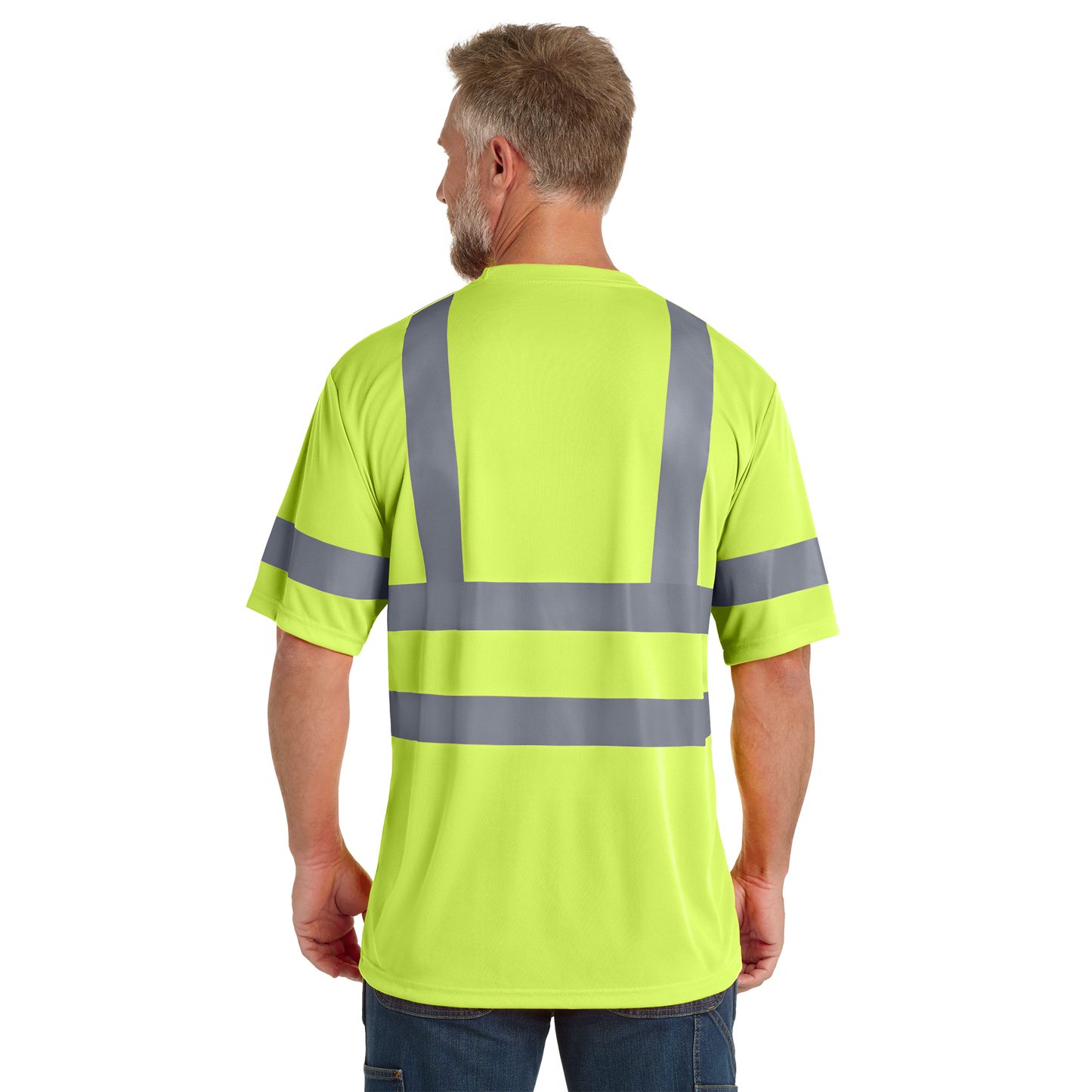 Custom CornerStone® ANSI 107 Class 3 Short Sleeve Snag-Resistant Reflective T-Shirt | High Visibility Safety Shirt with Custom Logo